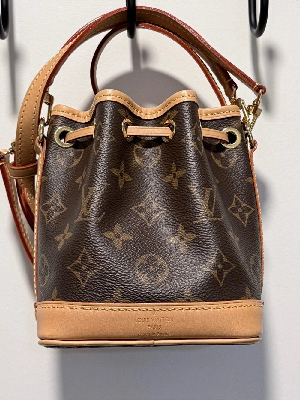 Louis Vuitton Monogram Nano Noe Bucket Bag in Brown and Tan